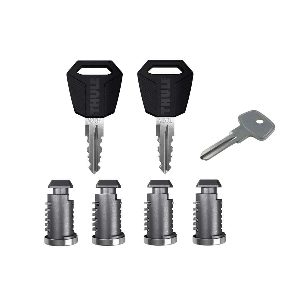 Set of 4 Thule locks and keys
