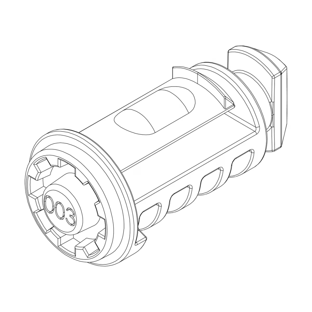 Thule 1500050287 plastic lock barrel 003