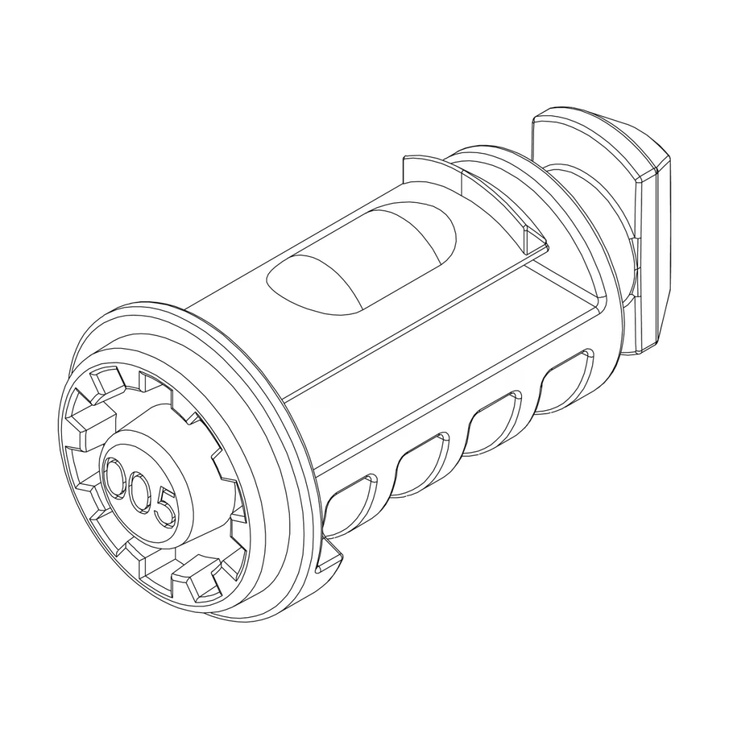 Thule 1500050289 plastic lock barrel 005