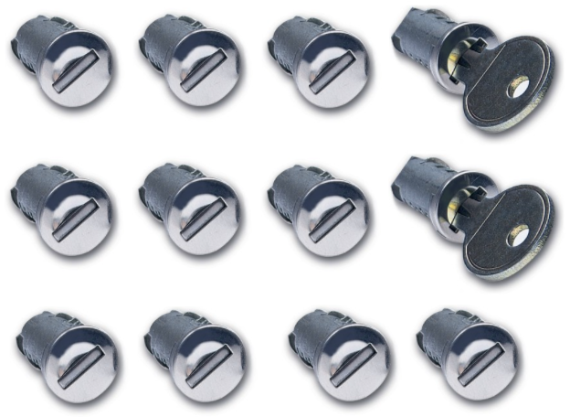 Set of 12 Thule locks and keys