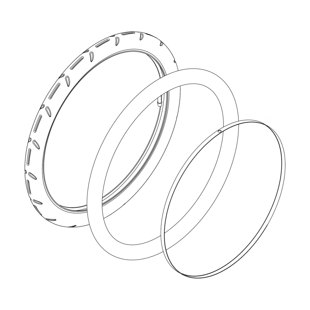 Thule 1550191755 tyre and inner tube left