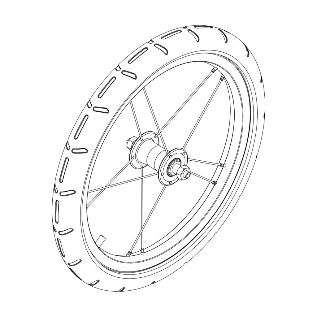 Thule 1540107017 front wheel assembly