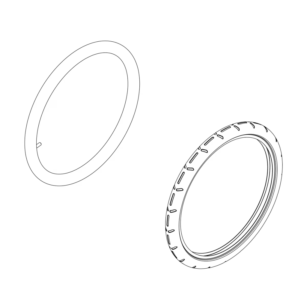 Thule 1540107018 tyre and inner tube left