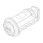 Thule 1500050287 plastic lock barrel 003