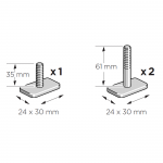 Thule T-Track adapter 889-1