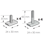 Thule 8896 T-Track adapter