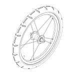 Thule 1540107017 front wheel assembly