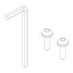 Thule 1540107000 handlebar hardware
