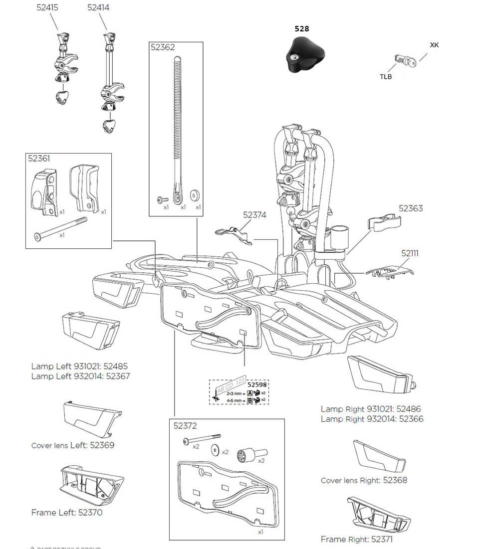 Thule Proride 591 Spares