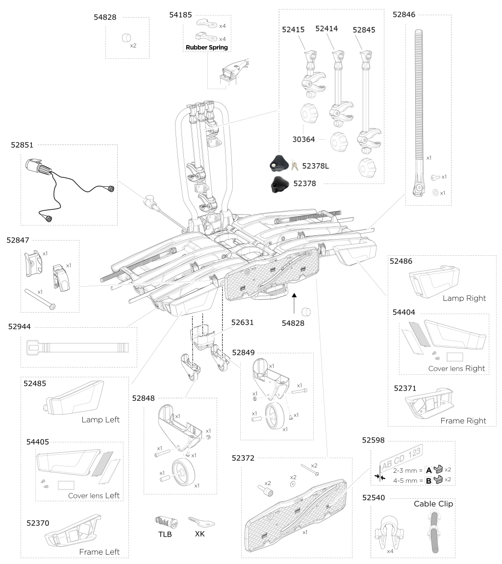 Spare Parts for Thule EasyFold XT 934
