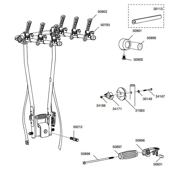 Spare Parts for : Thule HangOn