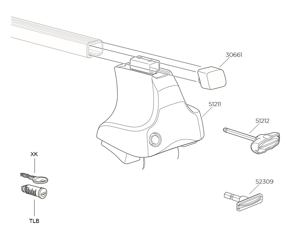 Roof Rack Cover (Right, Rear), Part #6349348020