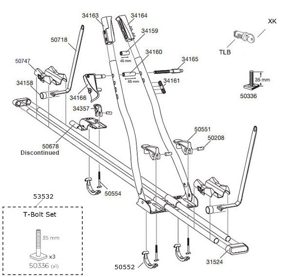 Thule freeride 530 spare parts hotsell