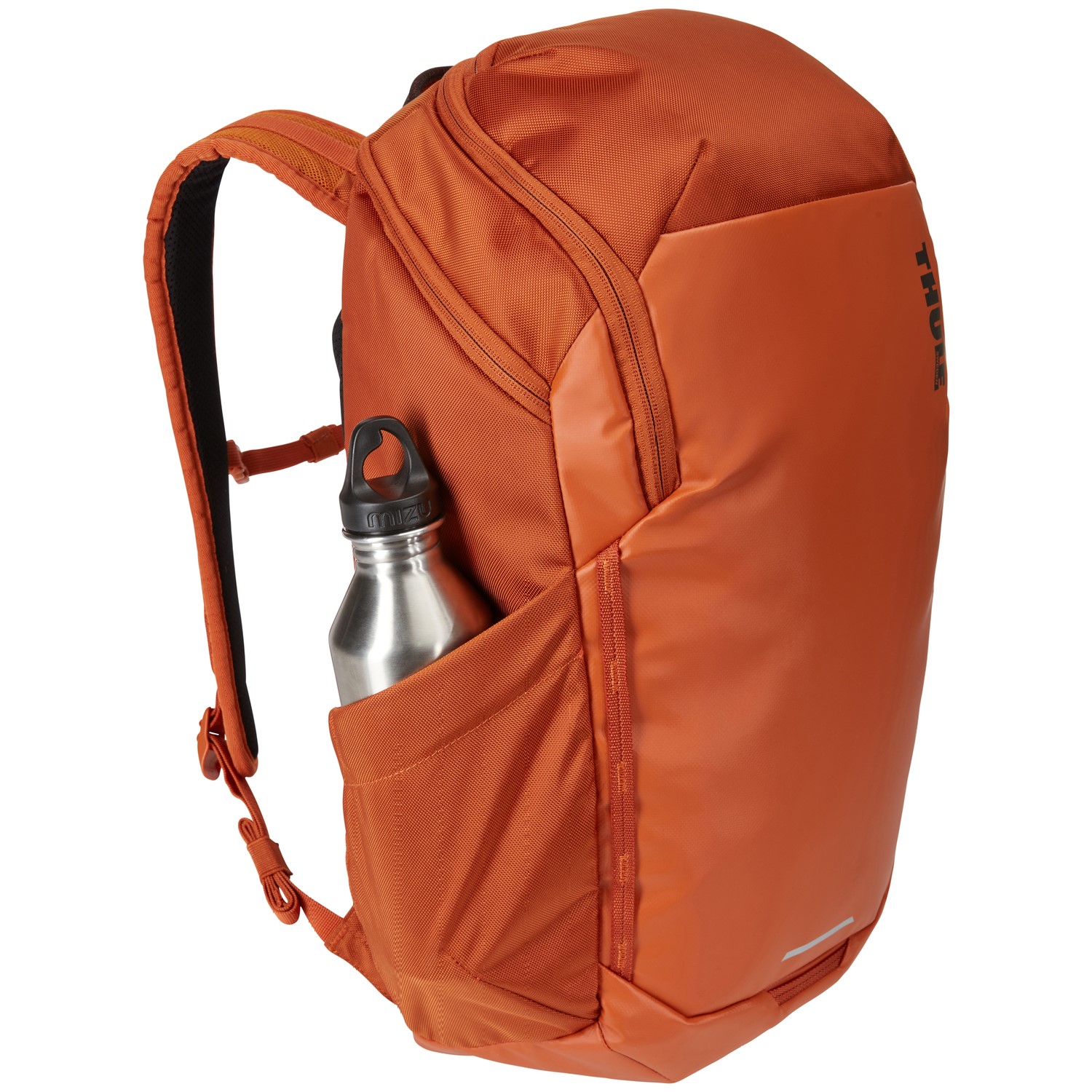 Stash a water bottle or other essentials in the expandable side pocket