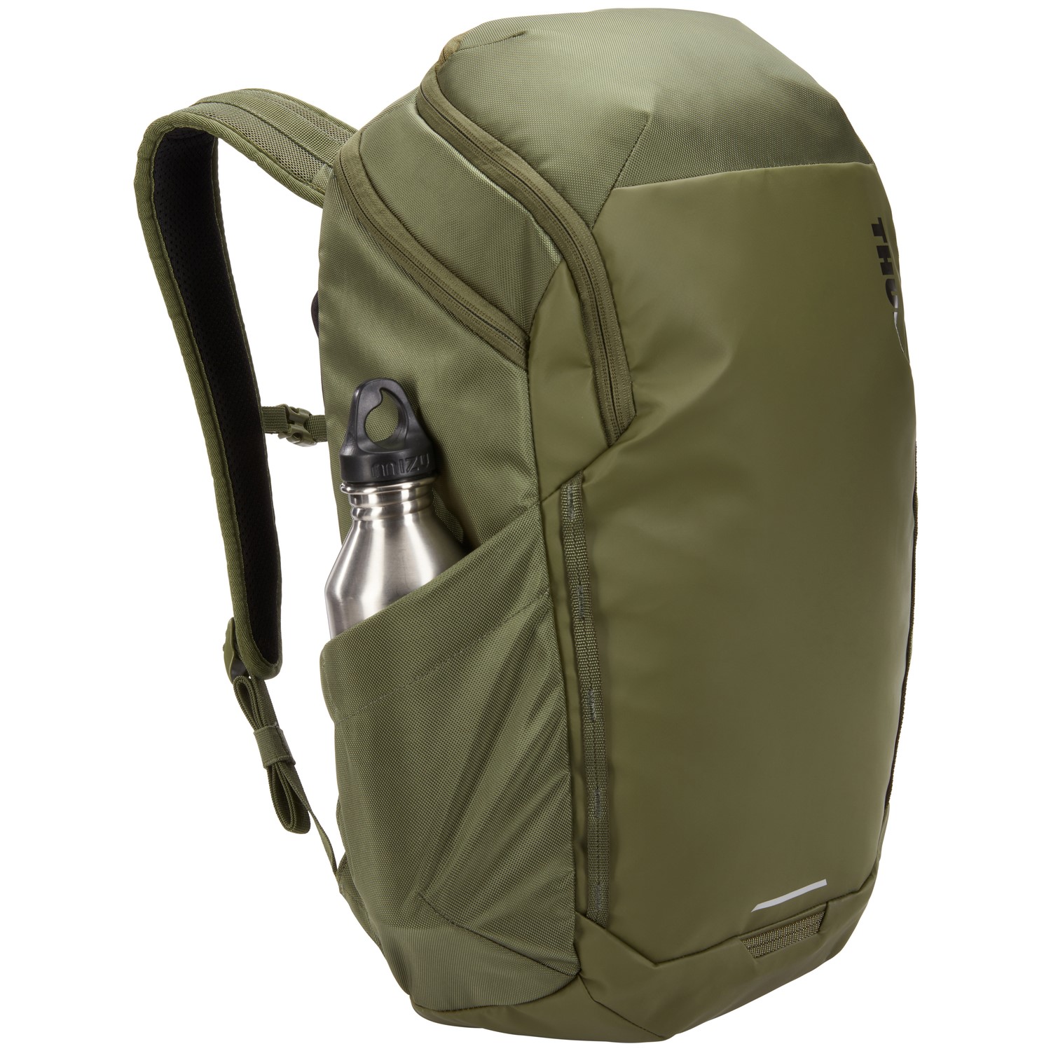 Stash a water bottle or other essentials in the expandable side pocket