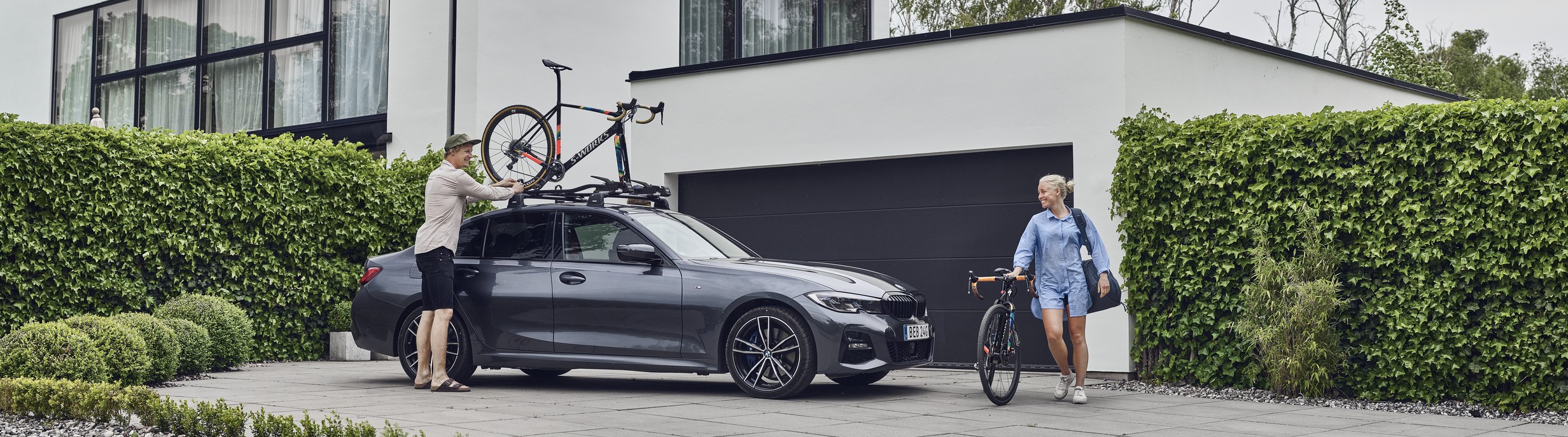 Thule roof mounted bike carriers