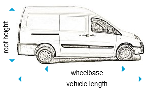 Citroen Dispatch 2007 to 2016 - LWB - L2, high roof - H2, tailgate