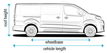 Citroen Dispatch 2016 onwards - LWB - L3, low roof - H1, twin doors