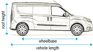 Fiat Doblo 2010 onwards - LWB - L2 (Maxi), low roof - H1