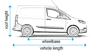 Ford Transit Courier 2014 onwards - SWB - L1, low roof - H1, twin doors