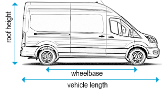 Ford Transit 2014 onwards - LWB - L3, high roof - H3