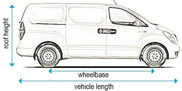 Hyundai iLoad 2009 onwards - SWB - L1, low roof - H1, twin doors