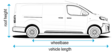 Peugeot Expert 2016 onwards - SWB - L1, low roof - H1, tailgate