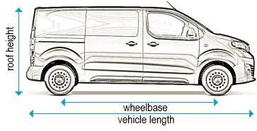 Fiat Scudo 2007 to 2016 - LWB - L2, low roof - H1, tailgate