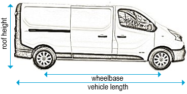 Fiat Talento 2016 onwards - LWB - L2, high roof - H2, twin doors