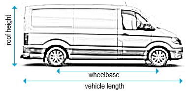 Volkswagen Crafter 2017 onwards - MWB - L3, low roof - H2, with fixpoints