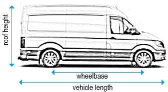 Volkswagen Crafter 2017 onwards - MWB - L3, high roof - H3, with fixpoints