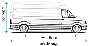 Volkswagen Crafter 2017 onwards - LWB - L4, high roof - H3, with fixpoints