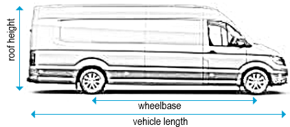 Volkswagen Crafter 2017 onwards - LWB Maxi - L5, high roof - H3, with fixpoints