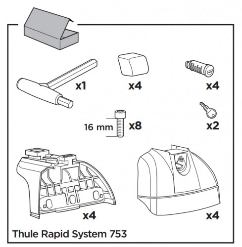thule foot pack 753 contents